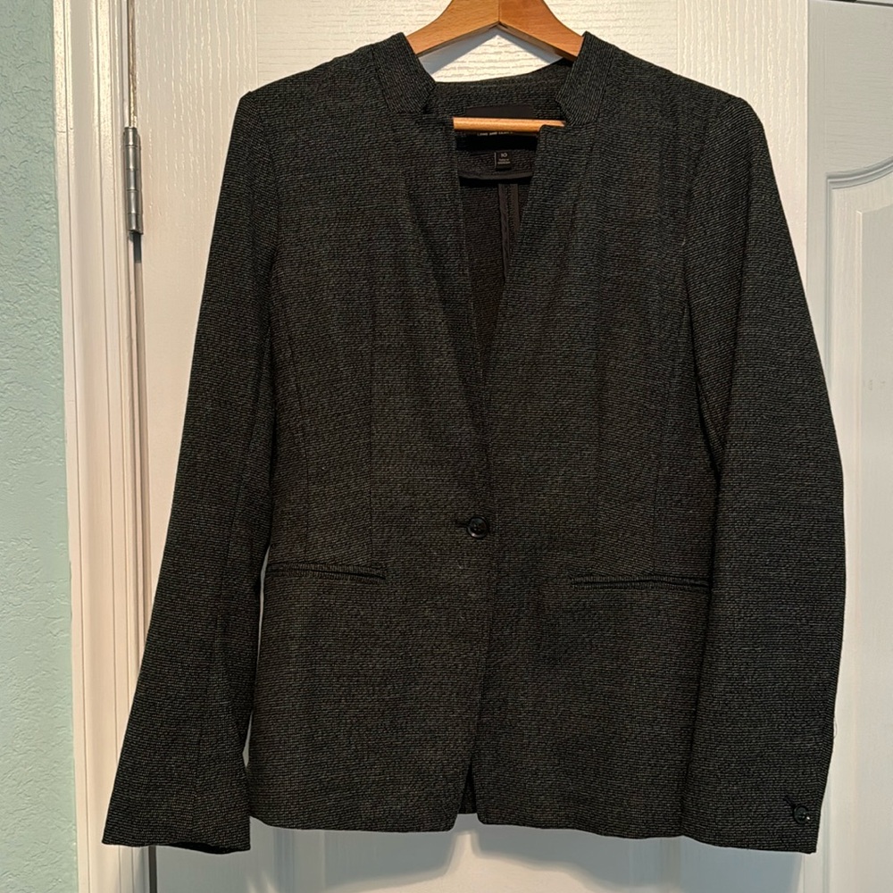 Banana republic unlined blazer black pattern size 10